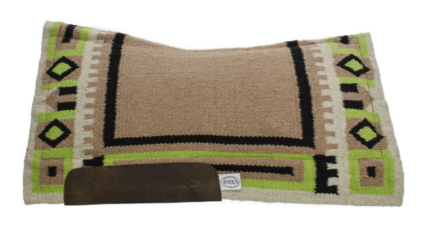 Pool&#039;s Contour Show Saddle Pad Beige/Lime