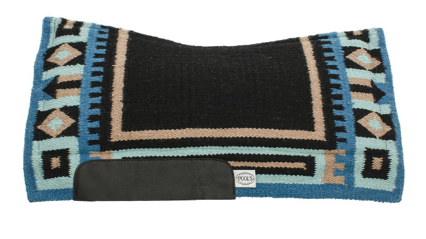 Pool&#039;s Contour Show Saddle Pad Black Blue