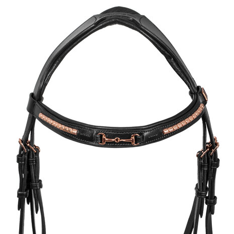 Hoofdstel Supreme Anatomisch Black &amp; Rose Gold