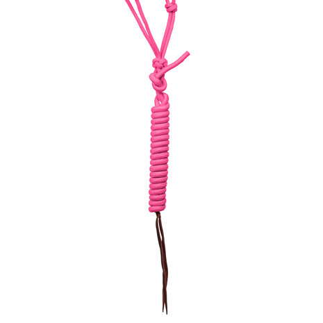 Touwhalster Beads met lijn Hot Pink