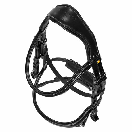 Equestro Anatomic Hoofdstel Zwart