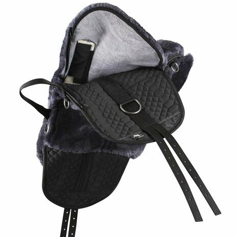 Barebackpad Lamswol Pony Zwart