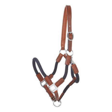 Kavalkade Halster met Touw Cavo Cognac Navy