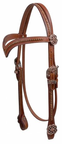 Western Hoofdstel met Reins Copper