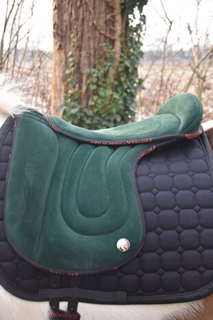 Barebackpad Zadelvorm Support Suede met kniewrong